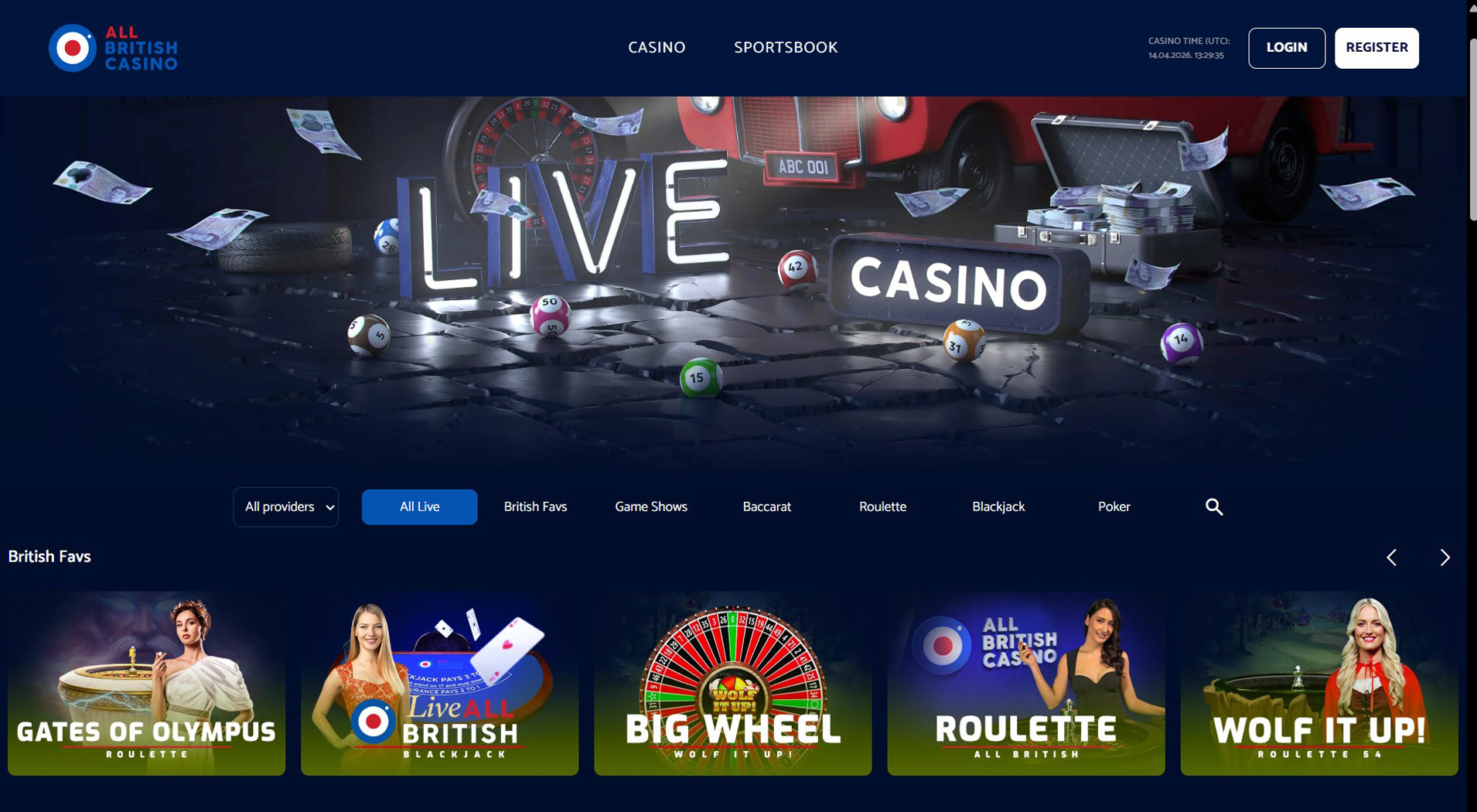 7. All British Casino - Balanced Visa Casino Offer