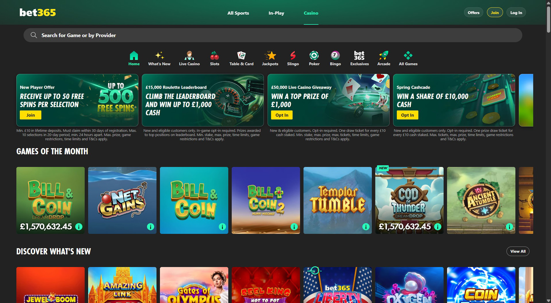 2. bet365 Casino - Fast Visa Casino Access
